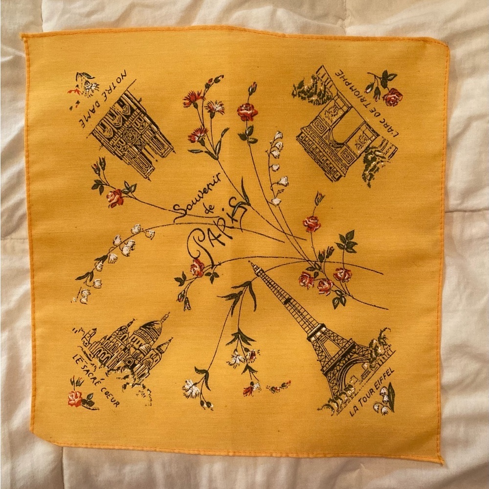 Vintage Paris Souvenir Hanky